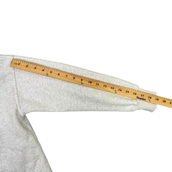 Sunkissed Coconut Hoodie Sweatshirt Womens XS Gray Oversized Cropped Sweatshirt - Picture 8 of 12